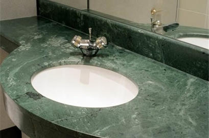 Мраморная столешница в ванную Индиан Грин ( India Green)